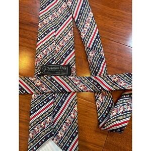 Vintage Christian Dior Foulard Silk Tie | Multicolor | 53"L 3.25"W
